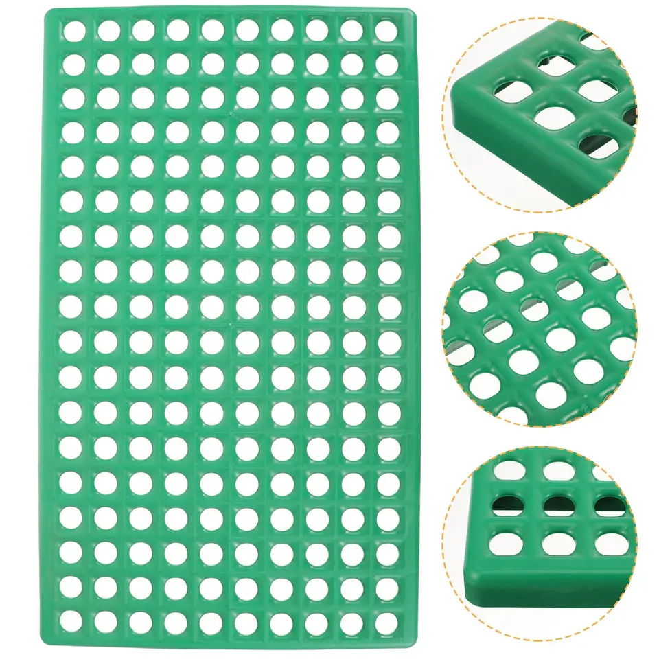Kaninchenkäfig-Matte Mit Lochgitter – Atmungsaktive Fußauflage, Urin-Abfluss, Easy Zu Reinigen (50x30 Cm, Grün)