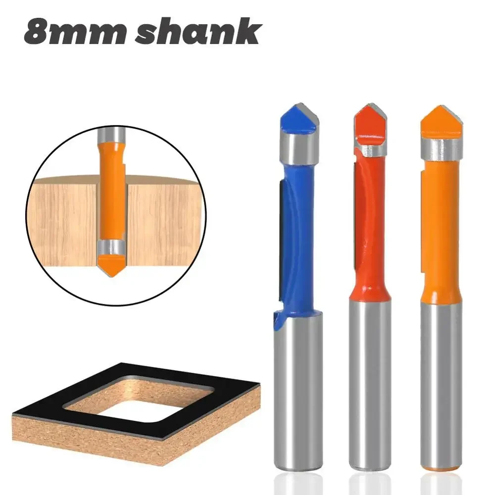 

1PC 8MM Shank Milling Cutter Wood Carving 1-1/4" X 1/2" Diameter Panel Pilot Trim Router Bit Milling Cutter For Wood Electric