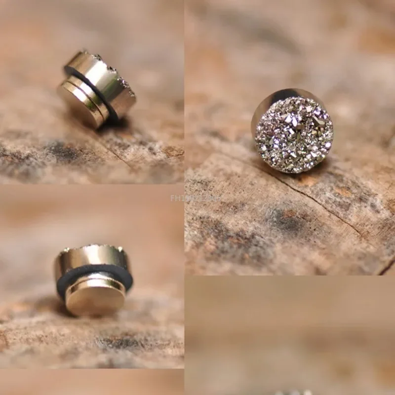 Stainless Steel Stud Earrings for Men Women Unisex Magnet Earrings Without Piercing Lymphvity Germanium Ear Clips