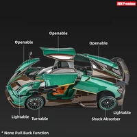 1/32 Pagani Huayra Roadster Zonda Dinastia Miniature Toy Car JKM Diecast Super Sport Model Sound & Light Collection Pull Back 2