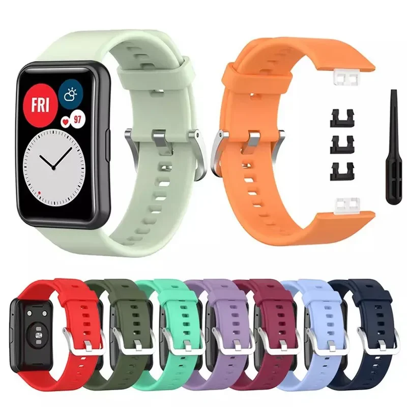 

Soft Silicone Strap for Huawei Watch Fit Smart Watch Replacement Original Strap Sport Bracelet Wristband Correa For huawei fit