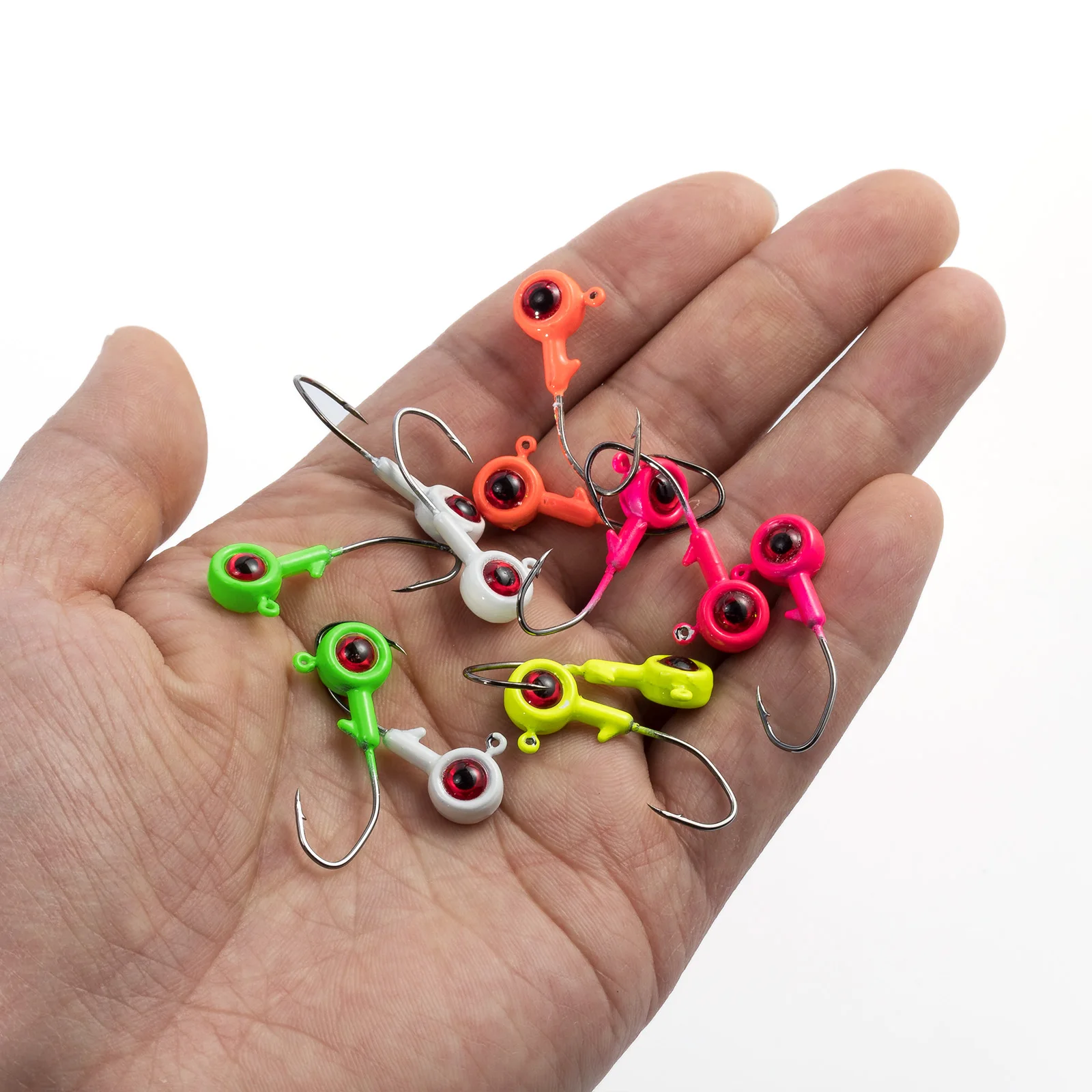 Ganchos De Pesca Com Cabeça Chumbada - Olhos 3D Para Água Doce E Salgada