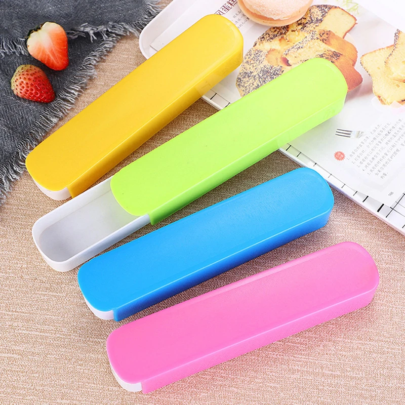 

Food Grade Plastic Tableware Storage Case, Portable Travel Fork Spoon Wheat Pull Box Outdoor Mini Empty BoxTableware Empty Box