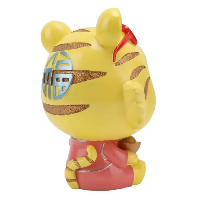 Key Sundries Konténer Candy Bowl Aranyos Tigrisszobor Gyanta Irodához - Image 4