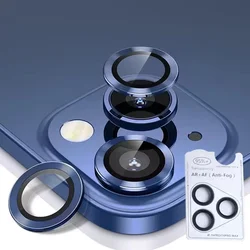Enhanced Camera Lens Protection Ring for Pro Smartphones - Premium Tempered Glass Shield (Dark Blue)