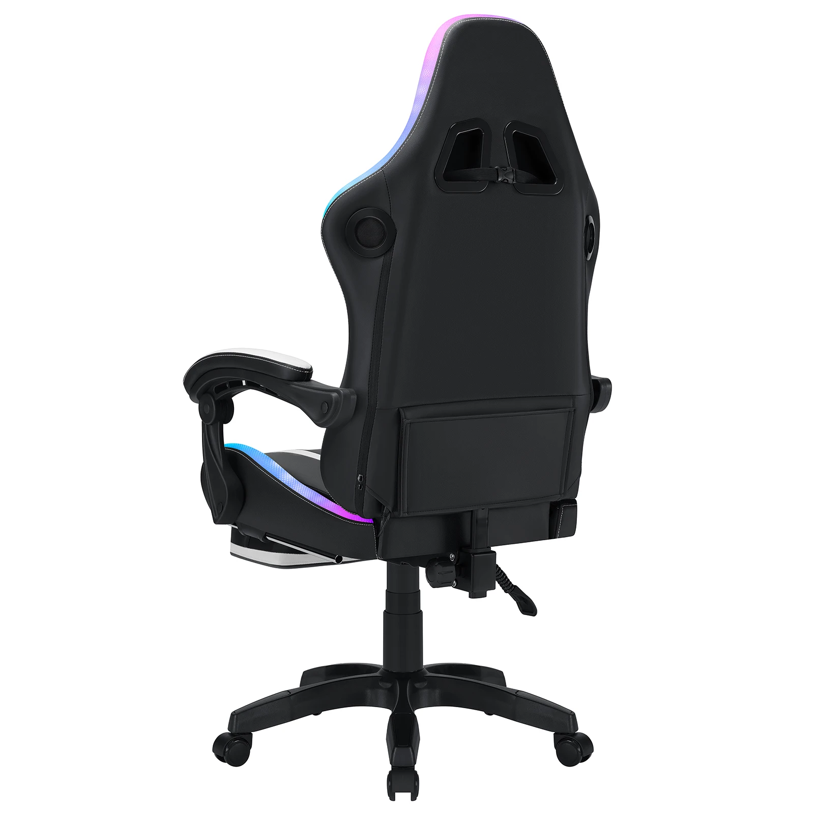 Ergonomic RGB Massage Gaming Chair w/ bluetooth Speakers Footrest Office Chair 3