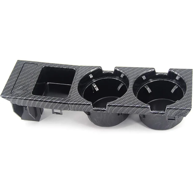

HIIVU Cup Holder for BMW E46 3 Series 1998-2005 Replacement for Front Center Console Replace 51168217953 (Carbon Fiber)
