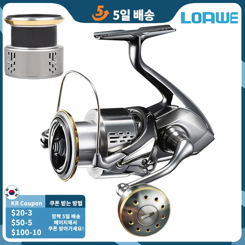 STELLA'Same design Spinning Fishing Reel 9+1BEARINGS Saltwater Fishing Tackle Rxtra spare spool MAX DRAG 55(LB) SG1000-SG6000