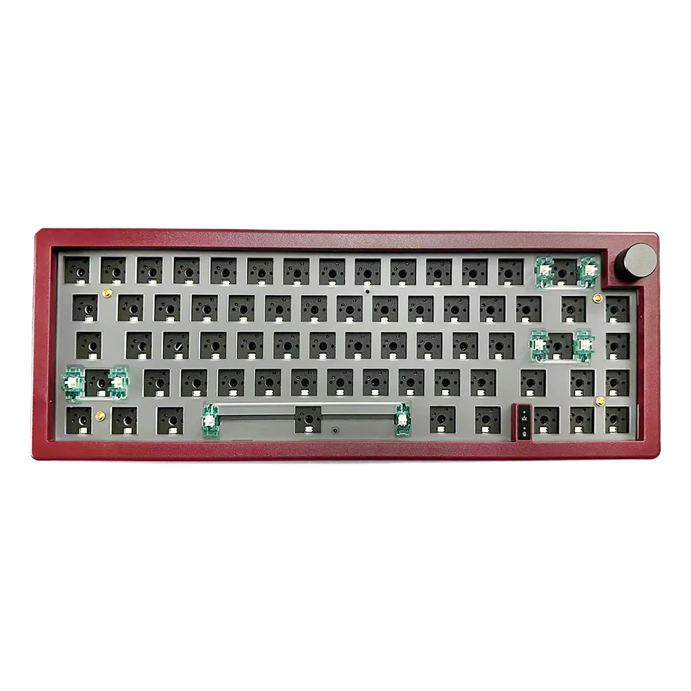 GMK67 기계식 키보드 노브 스위치, RGB 백라이트 구조 키보드, 경량 피로 감소, 편리한 사용, 게임 액세서리
