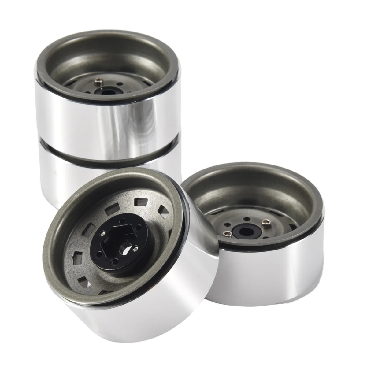 

4 шт. ралли 1,9 металлический брелок ступицы колеса обода для 1/10 RC Crawler Axial SCX10 90046 AXI03007 Traxxas TRX4 RC4WD D90,2