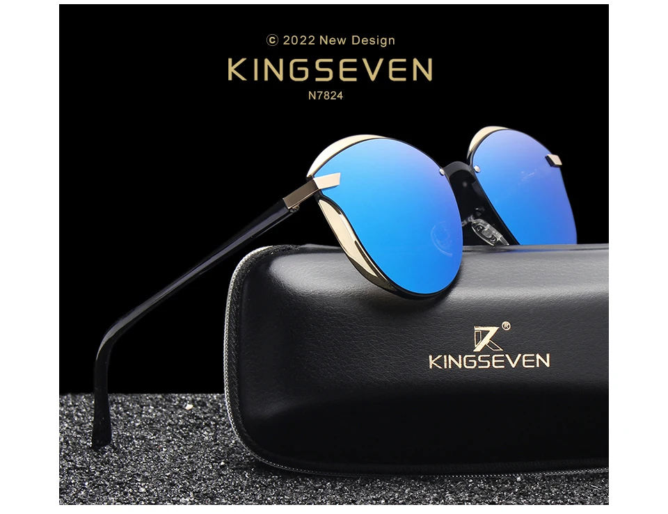 Kingseven polarisierte sonnenbrille für frauen luxus design damen elegante sonnenbrille uv400 schutz mode katzenaugen brille – Detail 2