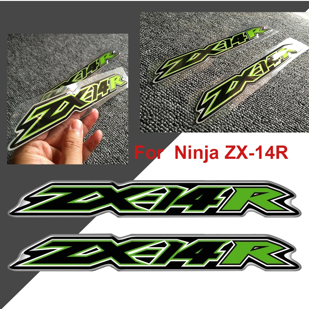 Tank Pad Stickers EmblemFairing Upper Shell Decal Motorcycle Gas Knee For Kawasaki Ninja ZX-14R ZX14R ZX 14R