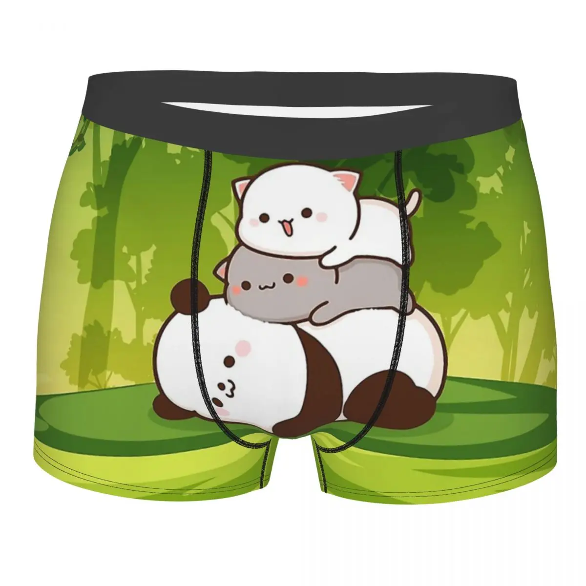 

Goma Had Fun In The Forest With A Panda Peach Cat Underpants Cotton Panties Man Underwear Comfortable Shorts Boxer Briefs