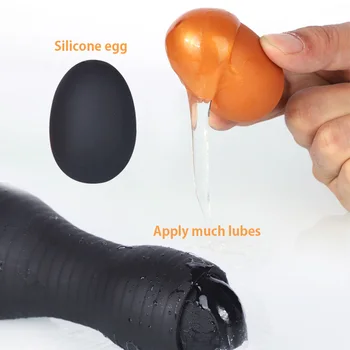 Inflatable Buttplug Laying Egg Dildo Thrusting Prostate Massager Large Anal Plug Gonflable Sex Toys Big Silicone Butt Plug 4