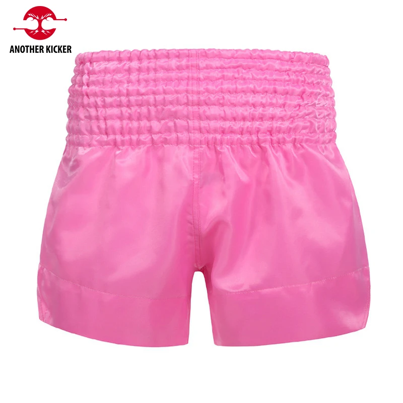 Shorts Thai Boxing Children Women Men Another Boxer Muay Thai Shorts Plain Blank Satin Short Kickboxing White Black Pink