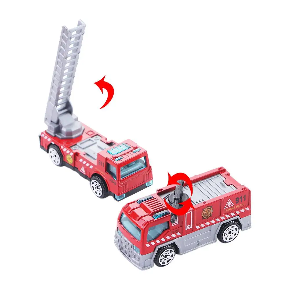 Excavator Toy Vehicle Toy Alloy Engineering Vehicle Toys Fire Fighting Truck Big Construction Trucks Set Engineering Car Models tractor diy model construction excavator bulldozer models fire truck model engineering car model car model toy construction toy