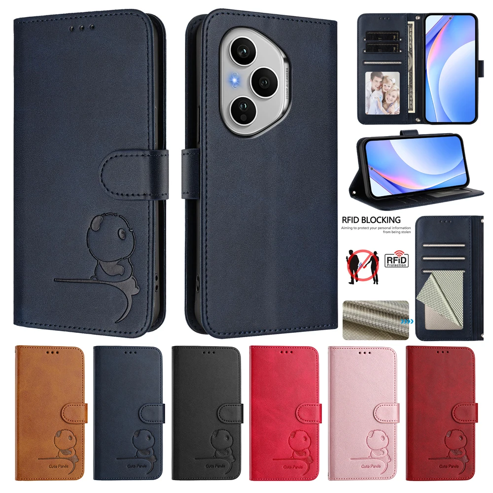 Adorable Panda Design Wallet Phone Case Cover