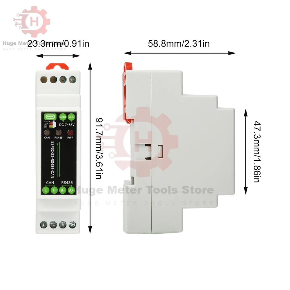รูปสินค้า บอร์ดควบคุมอุตสาหกรรม Wi-Fi Bluetooth Relay RS485 CAN Type-C