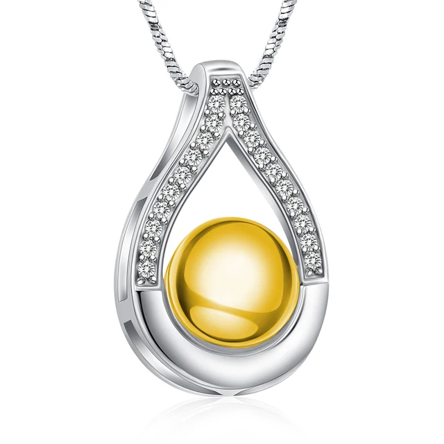 

Inlay Clear Zircon Teardrop Urn Necklace Stainless Steel Cremation Jewelry Hold Ashes Of Loved Ones Keepsake Memorial Pendant