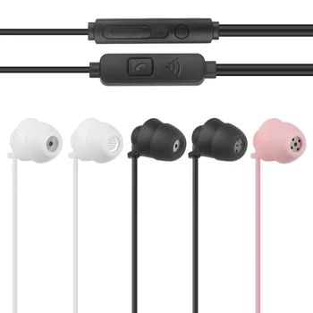 Per Samsung Huawei e Xiaomi cuffie In-Ear da 3.5mm auricolari con riduzione del rumore cuffie per dormire auricolari cablati In Gel di silice