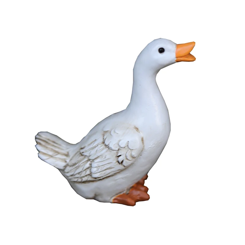 

Mini white duck animal ornaments garden courtyard potted rockery waterscape micro-landscape decoration