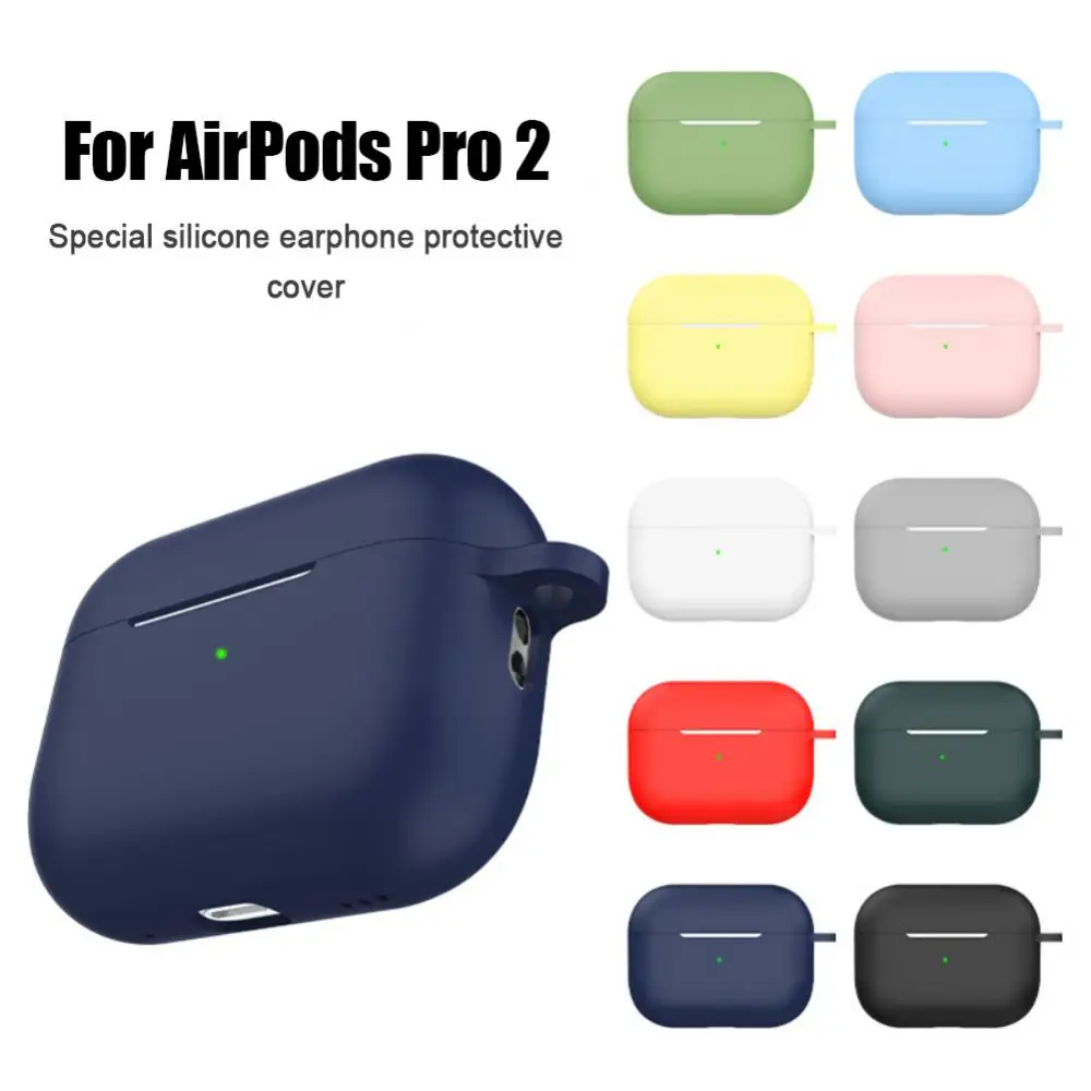 

Original Pure Colour Silicone Case For 2022 Apple Airpods Pro 2 Protective For AirPods Pro2 Full Protect Earphone Accessories