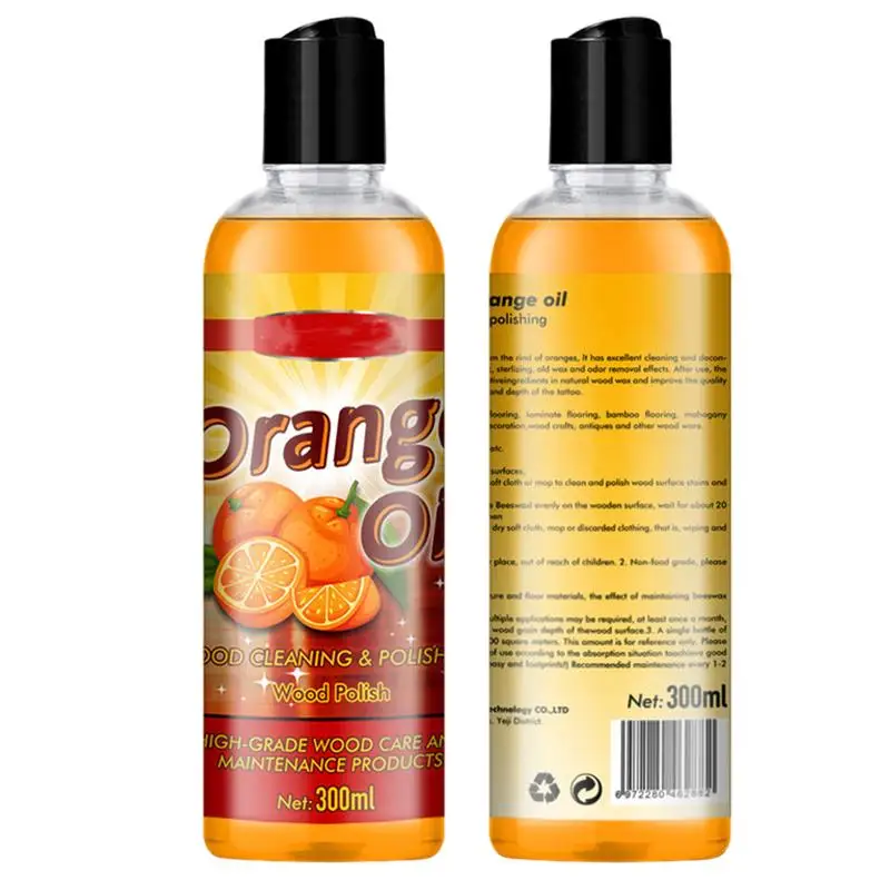 Oil For Wood Wood Polish Orange Oil 300ml Hardwood Floor Polish Care Anti-cracking Brighten Refill For Home Floors