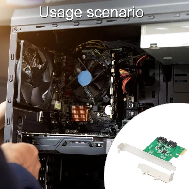 Q5WA PCIExpress Controller Adapter Card Expand Storage and Support RAID1/RAID0 Configuration
