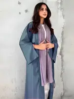 عباية كيمونو وردية مفتوحة للفتيات S.H ARAB SHOP عباية تركية 1