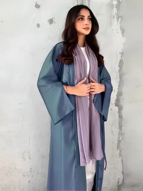 عباية كيمونو وردية مفتوحة للفتيات S.H ARAB SHOP عباية تركية 1