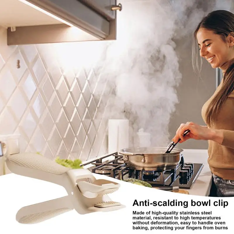 

Hot Plate Gripper Pot Clip Pan Gripper Anti Scalding Stainless Steel Clips Bowl Holder Tong Plate Retriever Pot Gripper Supplies