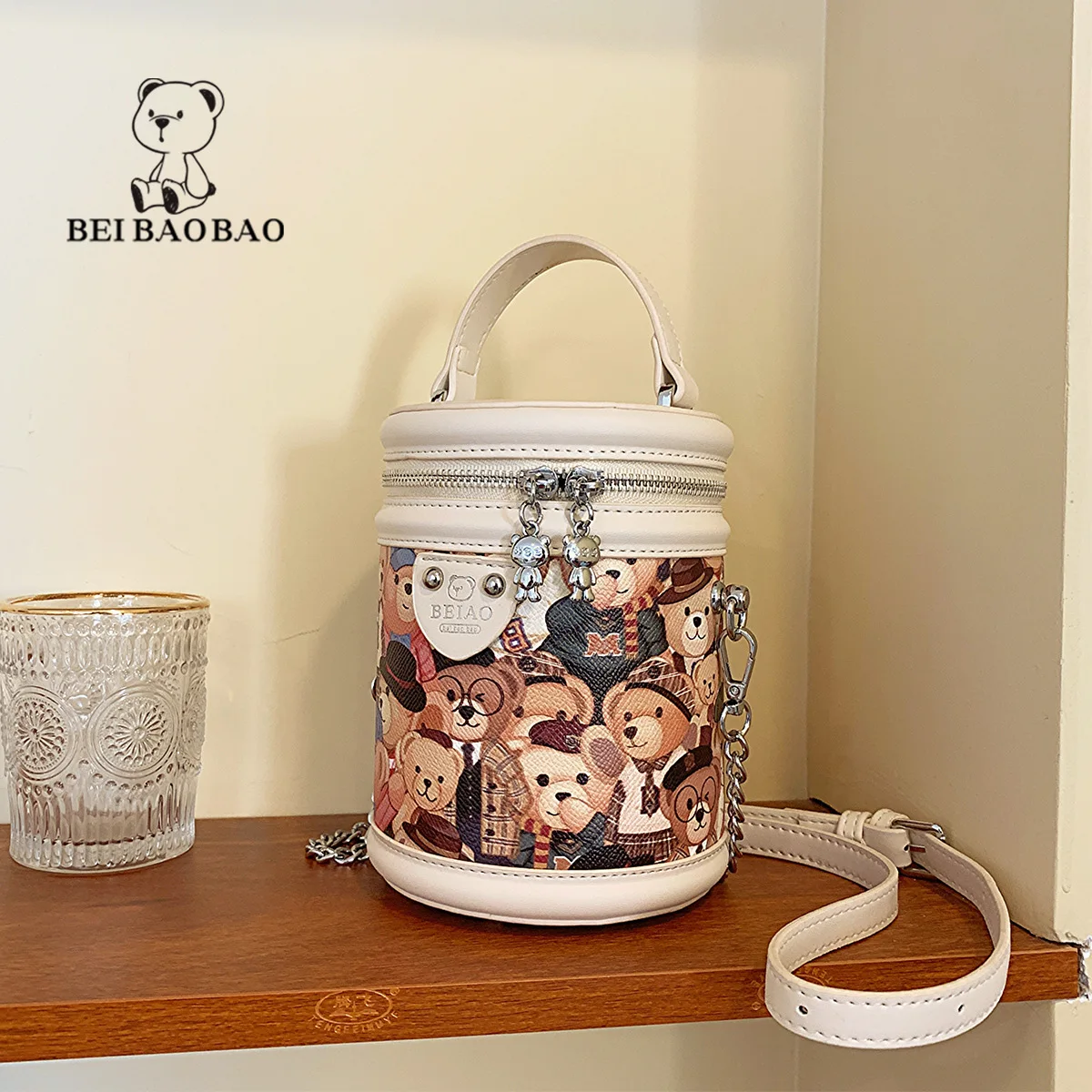 

Cylinder Bag for Women 2023 New Fashion Women's Bag Cute Crossbody Bucket Bag Chain Bag One Shoulder Versatile Bolso de mujer