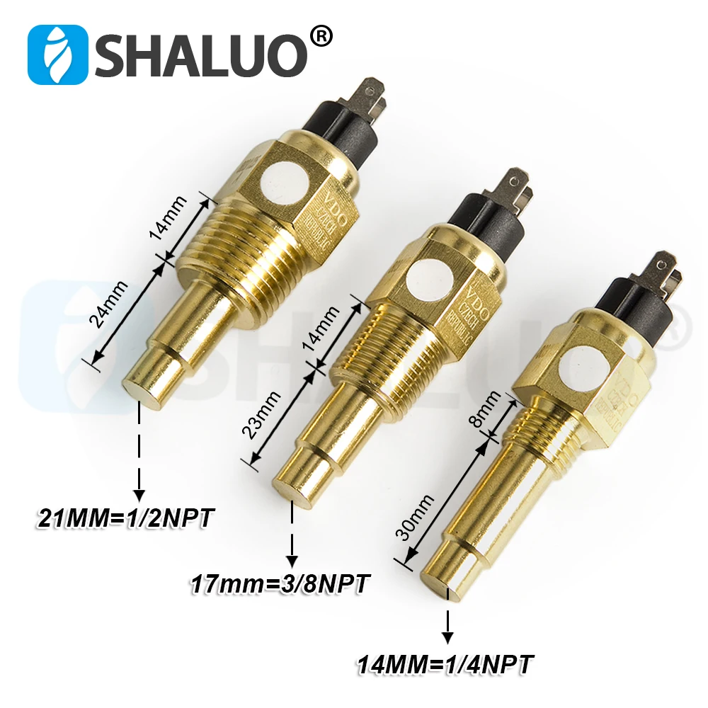 Description Picture 4 of item6-24V 98±3 ℃ Diesel Engine VDO Water Temperature Sensor Normal Open Switch Plug Match With Generator VDO Water Temperature Guage