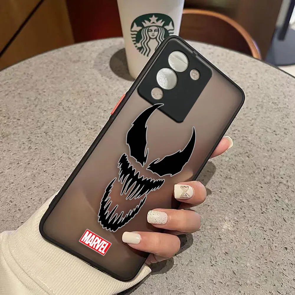 thumbnail image 1 of Funda mate para infinix NOTE 12 G96 11 10 8I 8 7 SMART 4 SPARK 8 8P 5 6 PRO S5 Funda Coque Shell Marvel Logo Lron Spider-Aan, 1 of 5