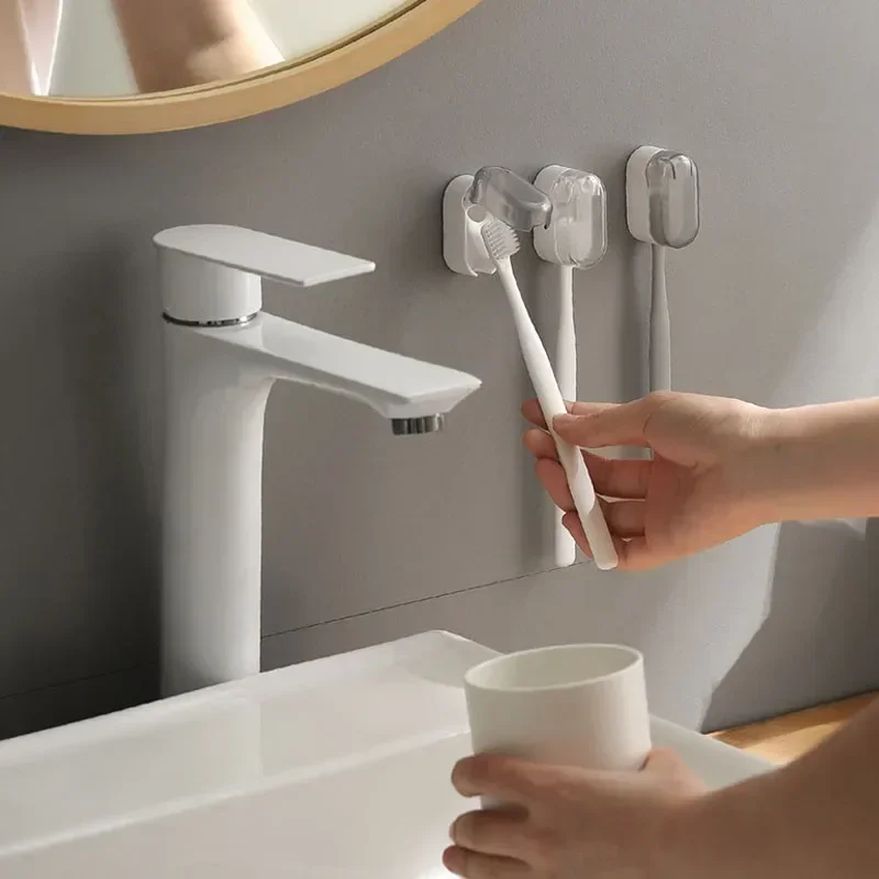 Toothbrush holder dust-free innovative essential home dustproof stylish design wall-mounted