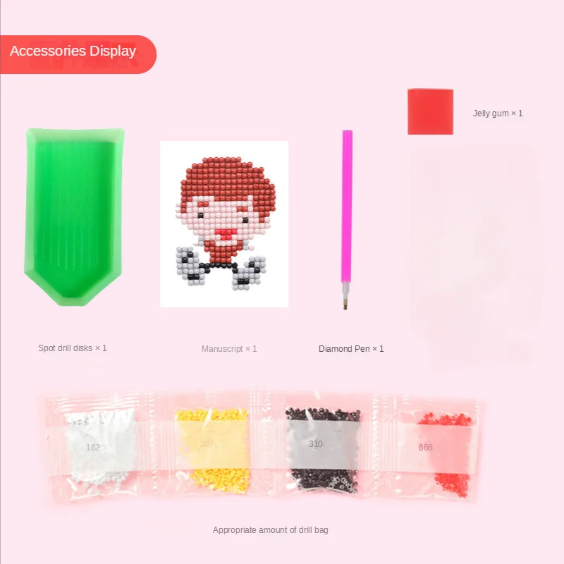 Drawing Toy Educational Toys Educational Drawing Toy Child Diamond DIY Painting Sticker Set Toys Colorful Cartoon Sticker Handmade Arts Crafts Painting Girls Boys Magical Paste Gift