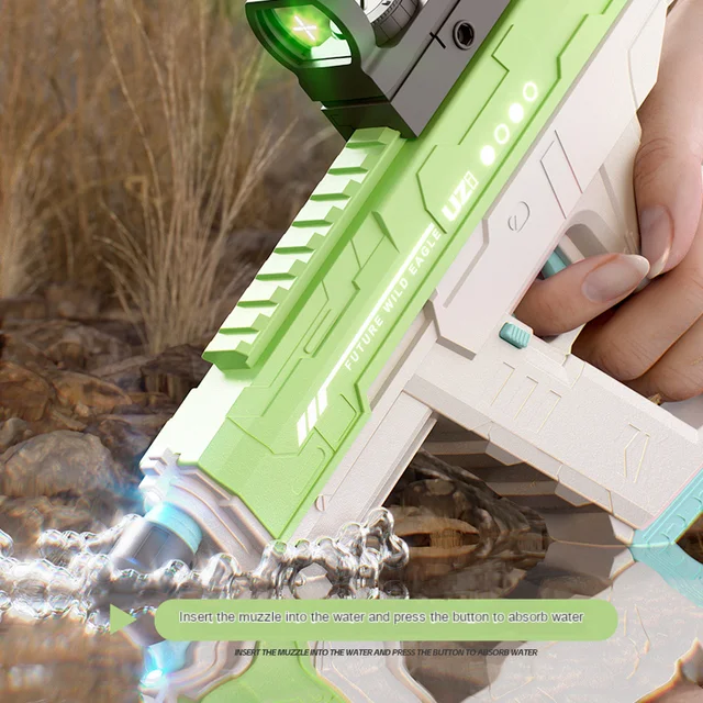 New Automatic Continuous Firing Electric Water Gun Dual Mode Automatic water absorption Summer Shoot Beach Outdoor Fun Toy Gun 4