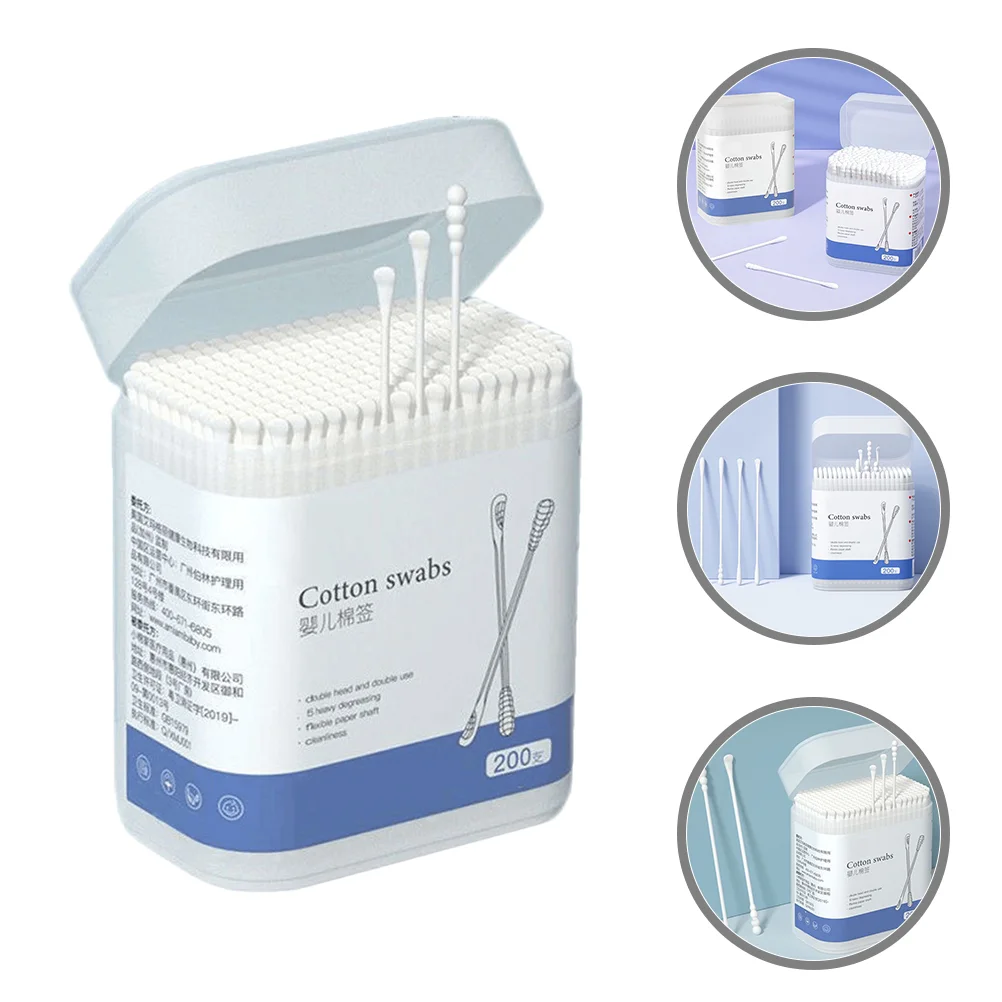 Bubble Cleanser Cotton Swabs Ear Wax Remover Disposable Cotton Swabs Baby Ear Cleaning Disposable Stick White Wax Cleaner Child