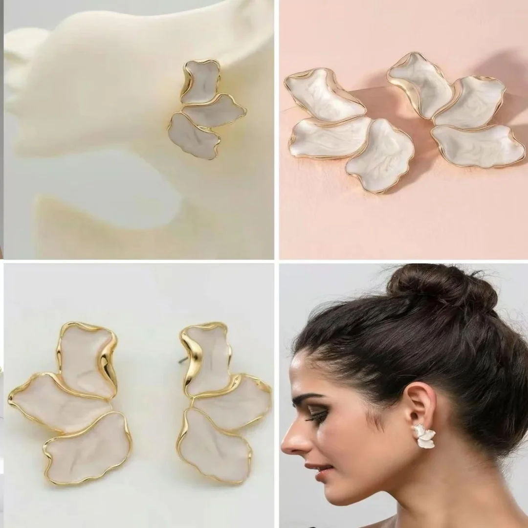 Exquisite Flower Stud Earrings for Women Trendy All-match& Exquisite Earrings Party Jewelry Accessories