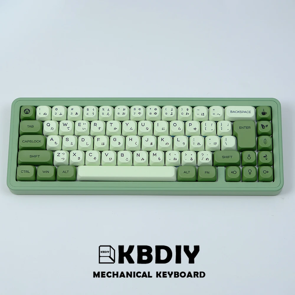 KBDiy-Caps de Teclado Mecânico, Matcha Keycap, Coreano,