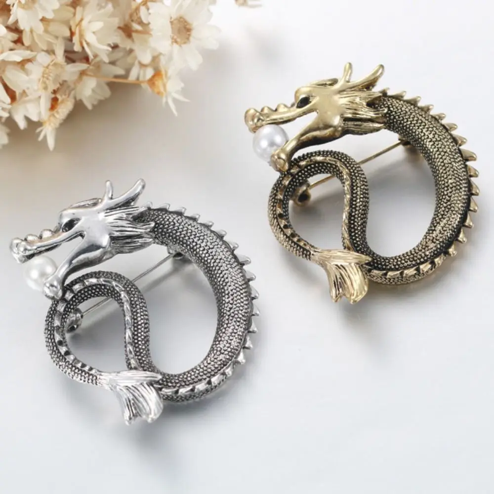 

Alloy Dragon Totem Brooch Retro European and American Men's Suits Badge Brooch Jewelry