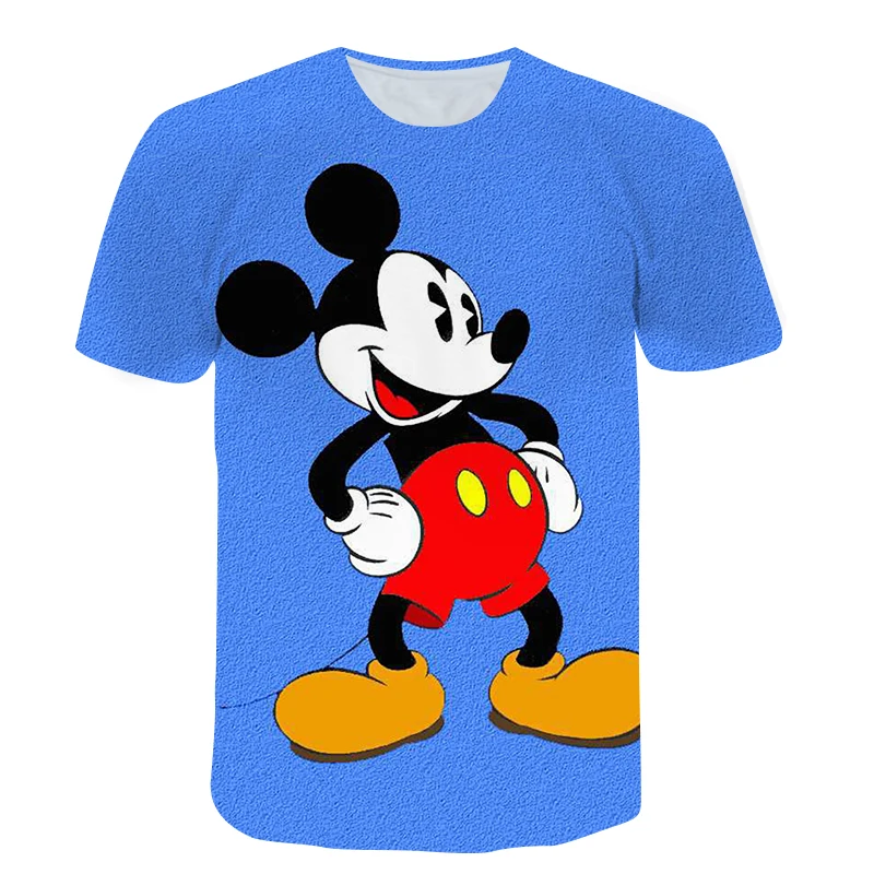 Disney Kids T-Shirt Mickey Mouse Cartoon Girls TShirt Short Sleeve Children Streetwear O-Neck Pullover Child Boys Loose Tee Tops cheap t shirts