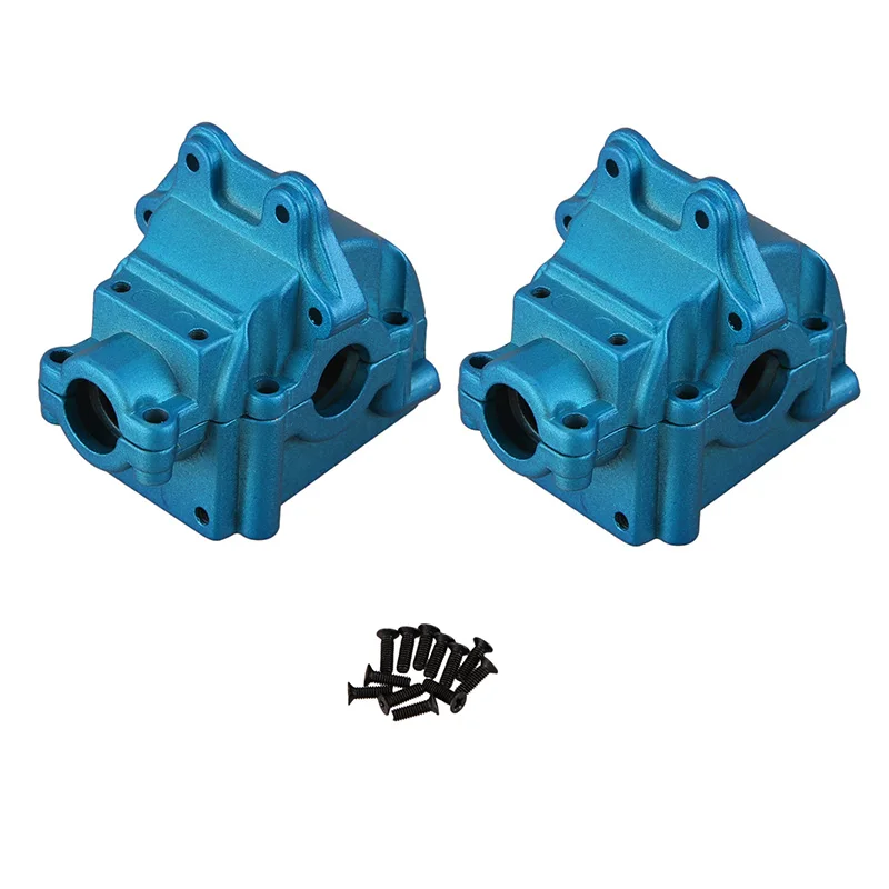 

2Pcs Metal Wave Box Gear Box Upper and Lower Cover 144001-1254 for 1/14 WLtoys 144001 RC Car Spare Parts,Blue