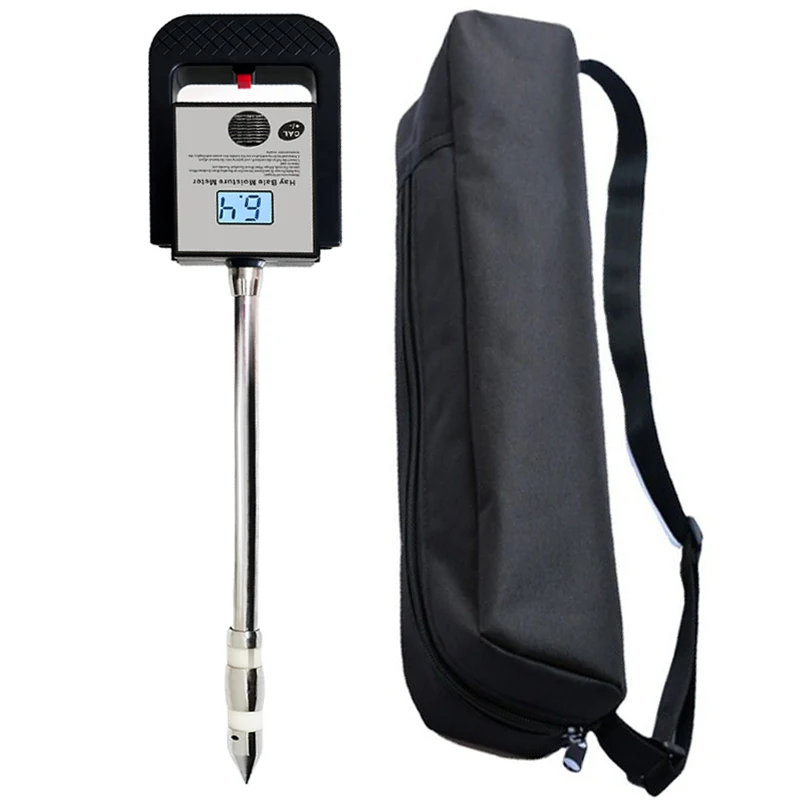 Portable Hay Moisture Tester Meter with Probe for Hay Bale Cereal Straw Bran Forage Grass Alfalfa Leymus Chinensis Testing Fibre