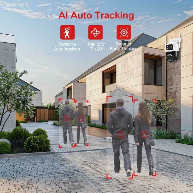 ASECAM 12MP 6K Wifi Camera 8X Zoom Dual Screen Ai Human Detect Auto Tracking CCTV Outdoor Security Surveillance Camera iCSee 5