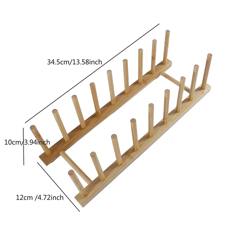 Escurreplatos Downs Platos Madera Bambú ' Plegable Cocina