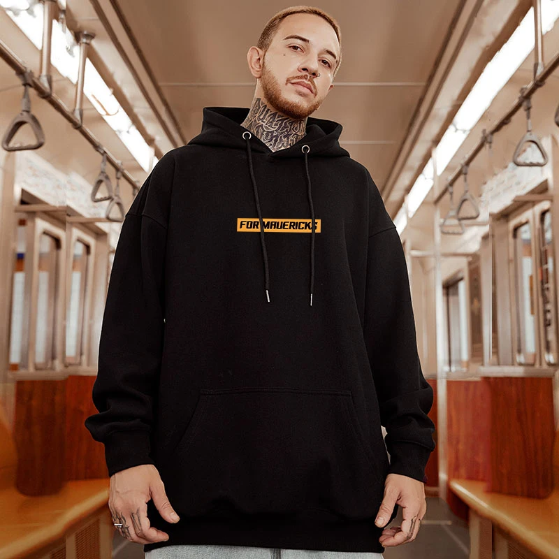 Casual Style Fashion Sweater Hooded Autumn And Winter Literary Trend New Men's Pullover Popular Print And Plush
