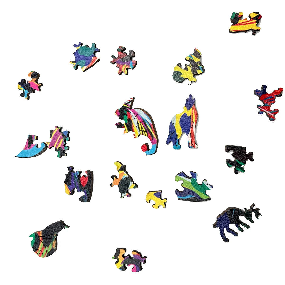 Creative Elk Wooden Jigsaw Puzzle for Adults Animal Wooden Puzzles Butterfly  Educational Toys For Kids Gifts Games 4