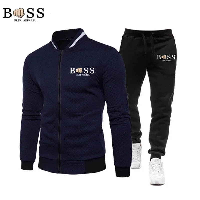 

Men's Sets Zip jacket and pants 2-piece set 2024 Spring Men's Fashion Classic Baseball Suit Pants Set Men's Sportswear Set