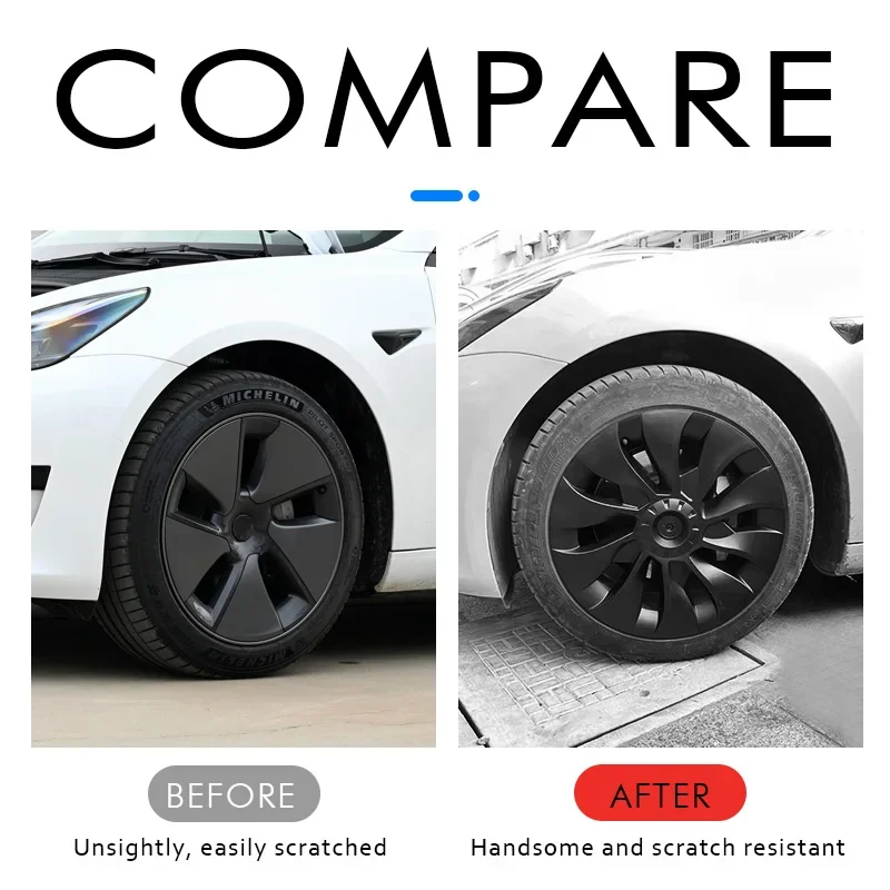 Hub Cap Car Replacement Wheel Cap Automobile Hubcap Full Rim Cover Accessories For Tesla Model 3/Y 18/19/20 Inch 1PCS wheel hub covers wheel hub caps